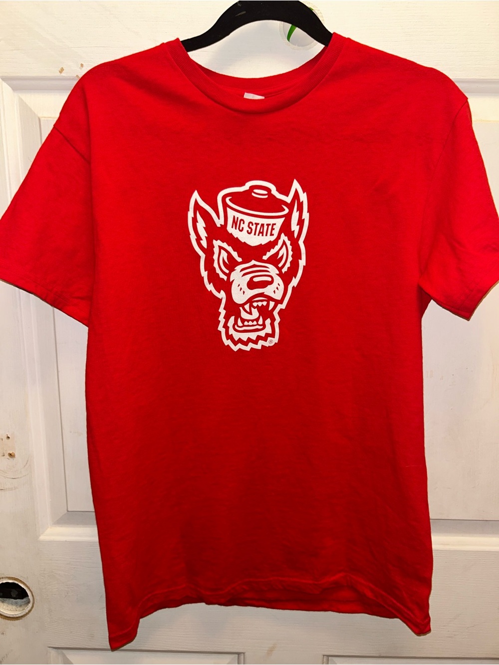 STATE Red Wolf Logo Tee - Red & White